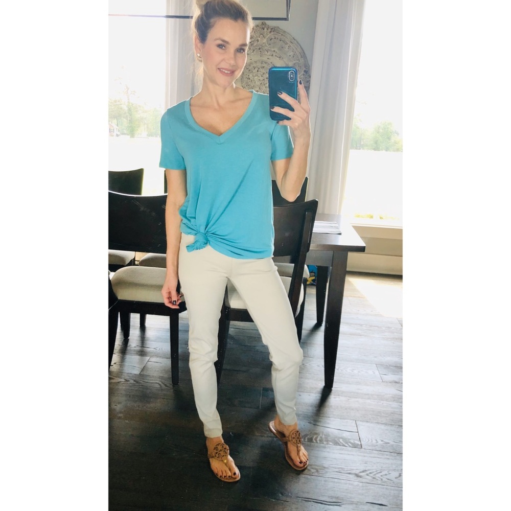 NEW NWT Boutique Stone Gray Ankle Length Stretch Pants